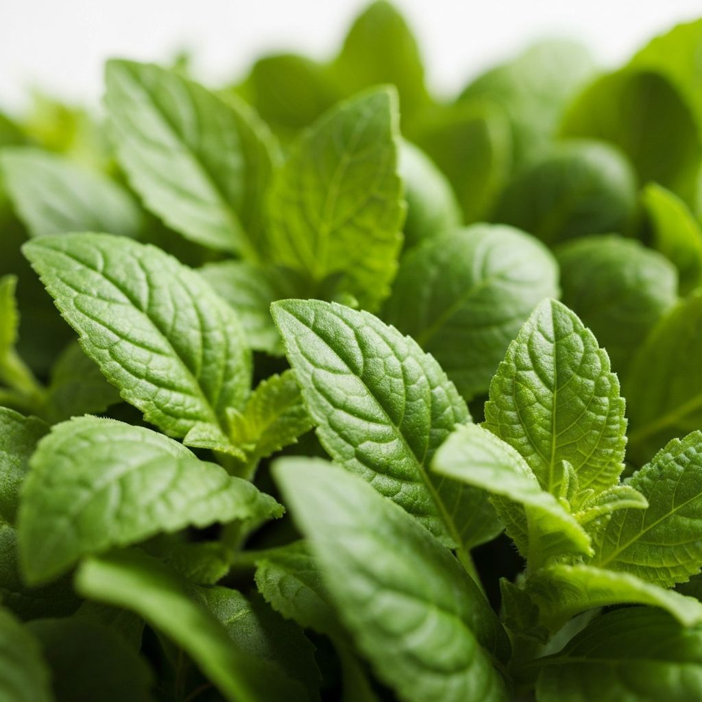 Natural herbs and botanical leaves